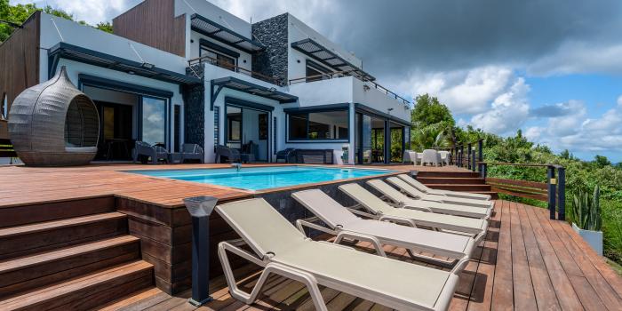 Villa 4 chambres Diamant martinique vue mer - terrasse principale